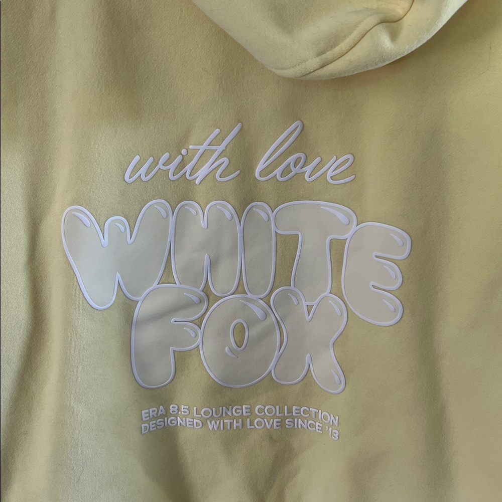 NWOT White Fox Boutique With Love Always Oversized Hoodie Lemon Size M/L - Picture 6 of 11